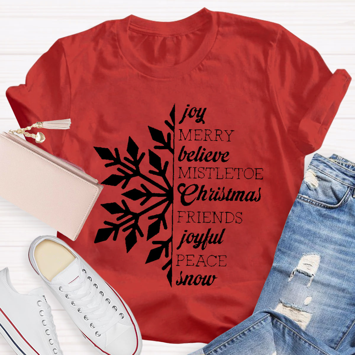 Merry Christmas Snowflake T-Shirt