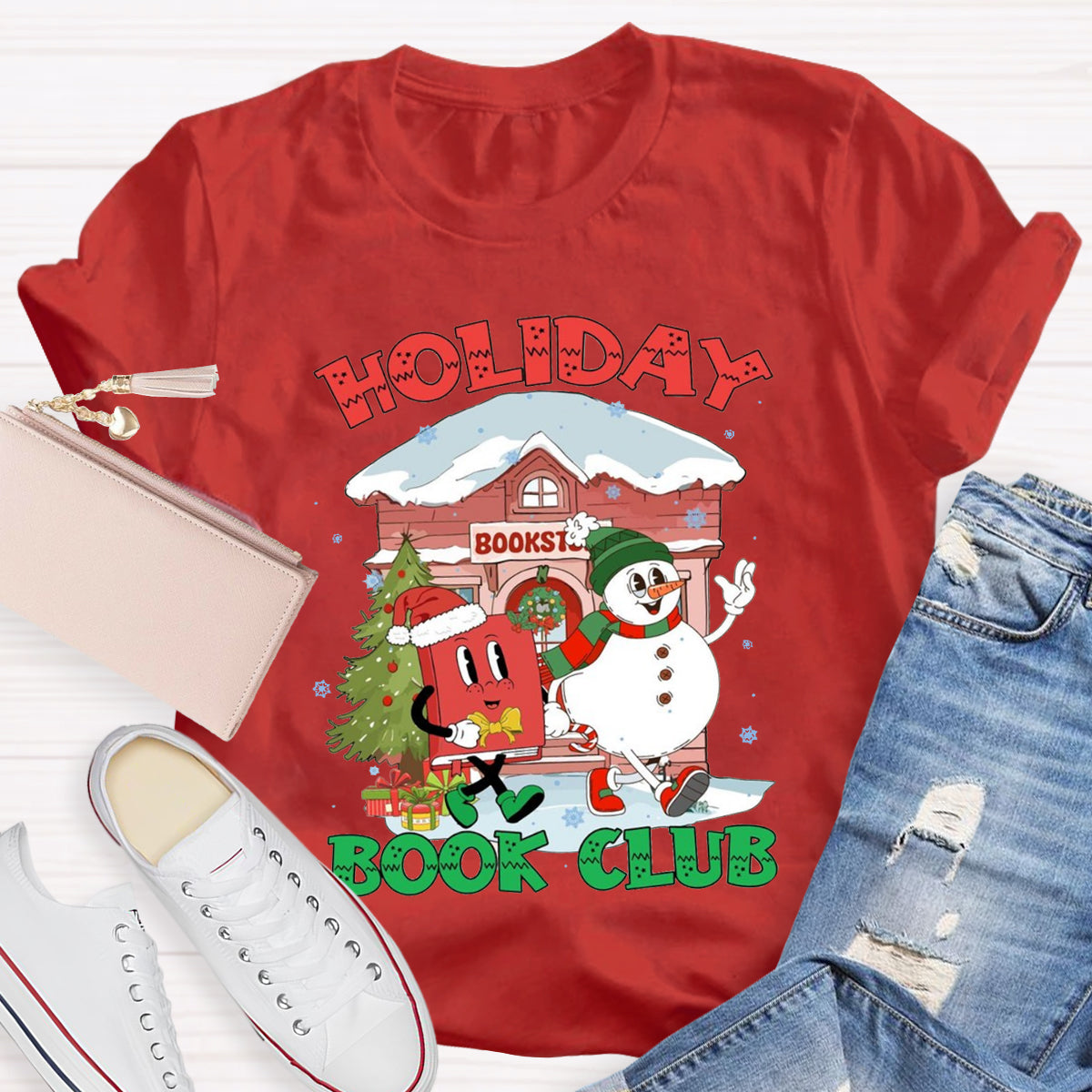 Christmas Holiday Book Club T-Shirt