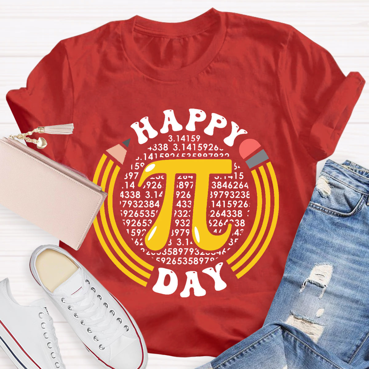 Happy Pi Day Pencil Math Teacher T-Shirt