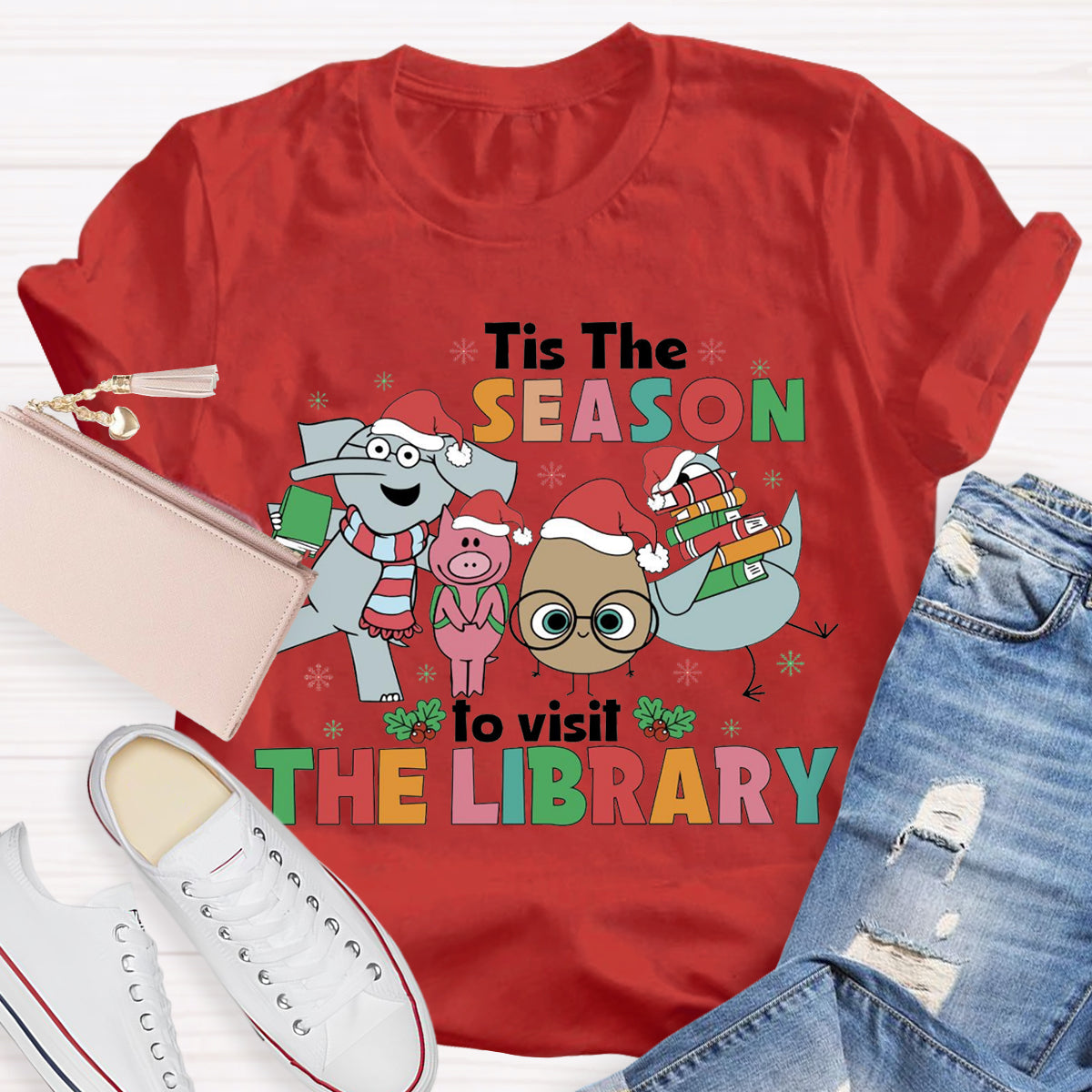 Tis The Season To The Library Teacher T-Shirt