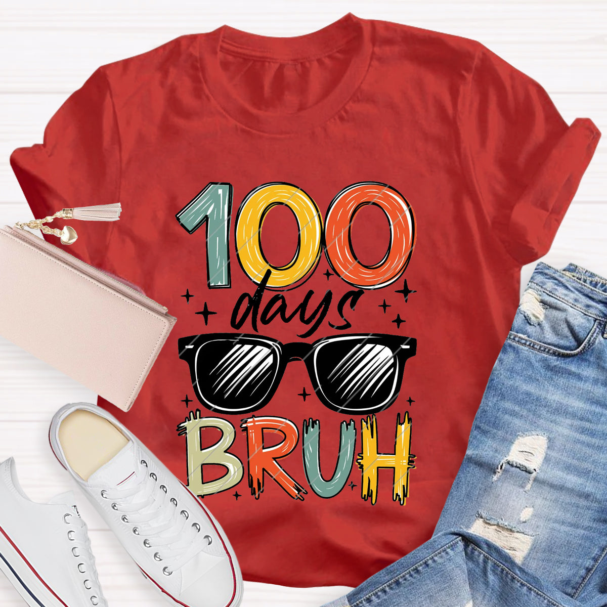 100 Days Bruh Teacher T-Shirt