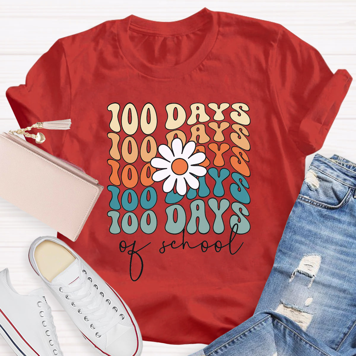 100 Days Of School Teacher T-Shirt