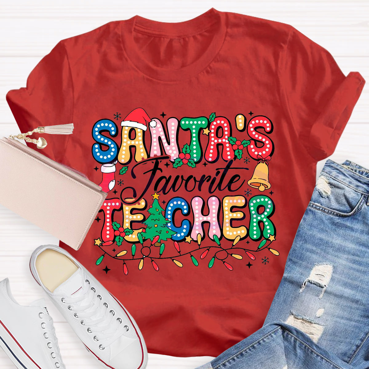 Santas Favorite Teacher T-Shirt