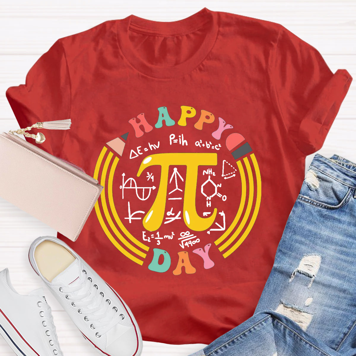 Happy Pi Day Pencil Teacher T-Shirt