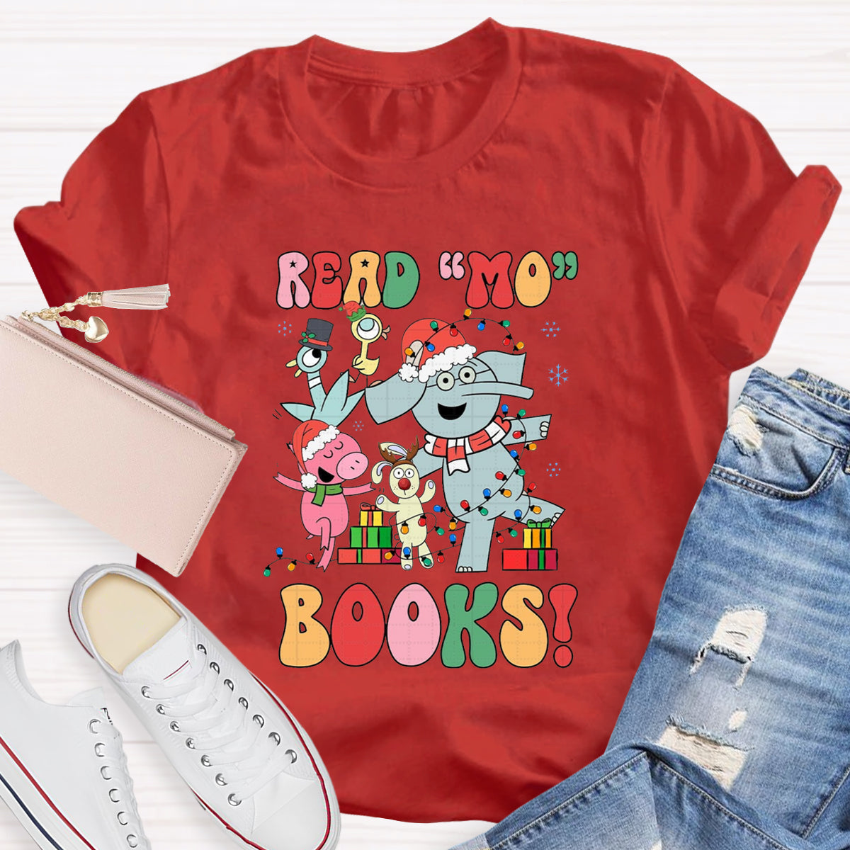 Read Mo Books The Elephant In Santa Clothes And His Friends T-Shirt