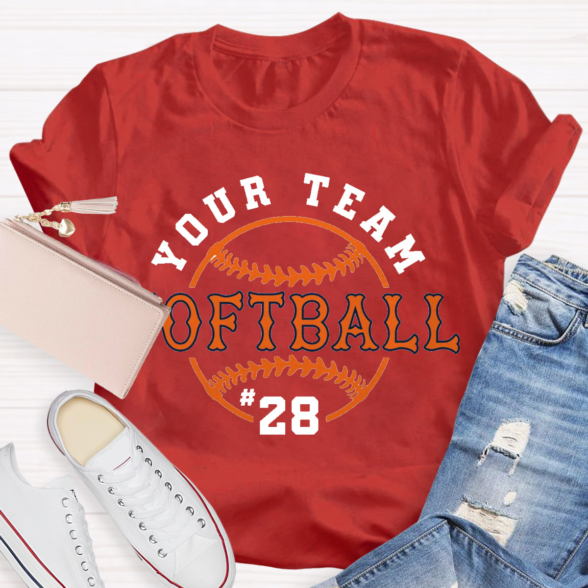 Personalized Team Name And Number Teacher T-Shirt