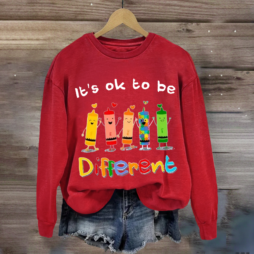 It's Ok To Be Different Teacher Sweatshirt