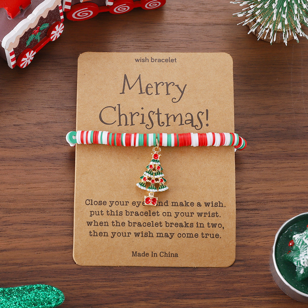 Christmas Bracelet Pendant Card Jewelry