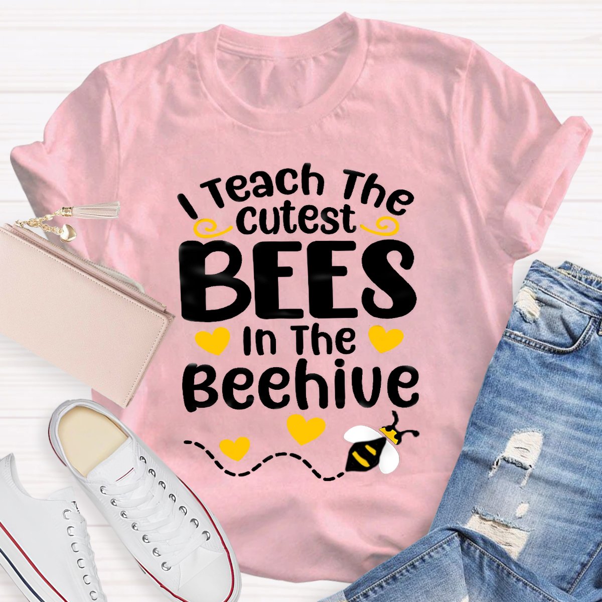 I Teach The Cutest Bees In The Beehive Teacher T-Shirt