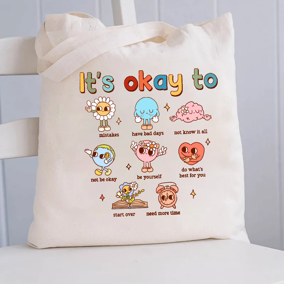 It's Okay To Not Be Okay Canvas Tote Bag