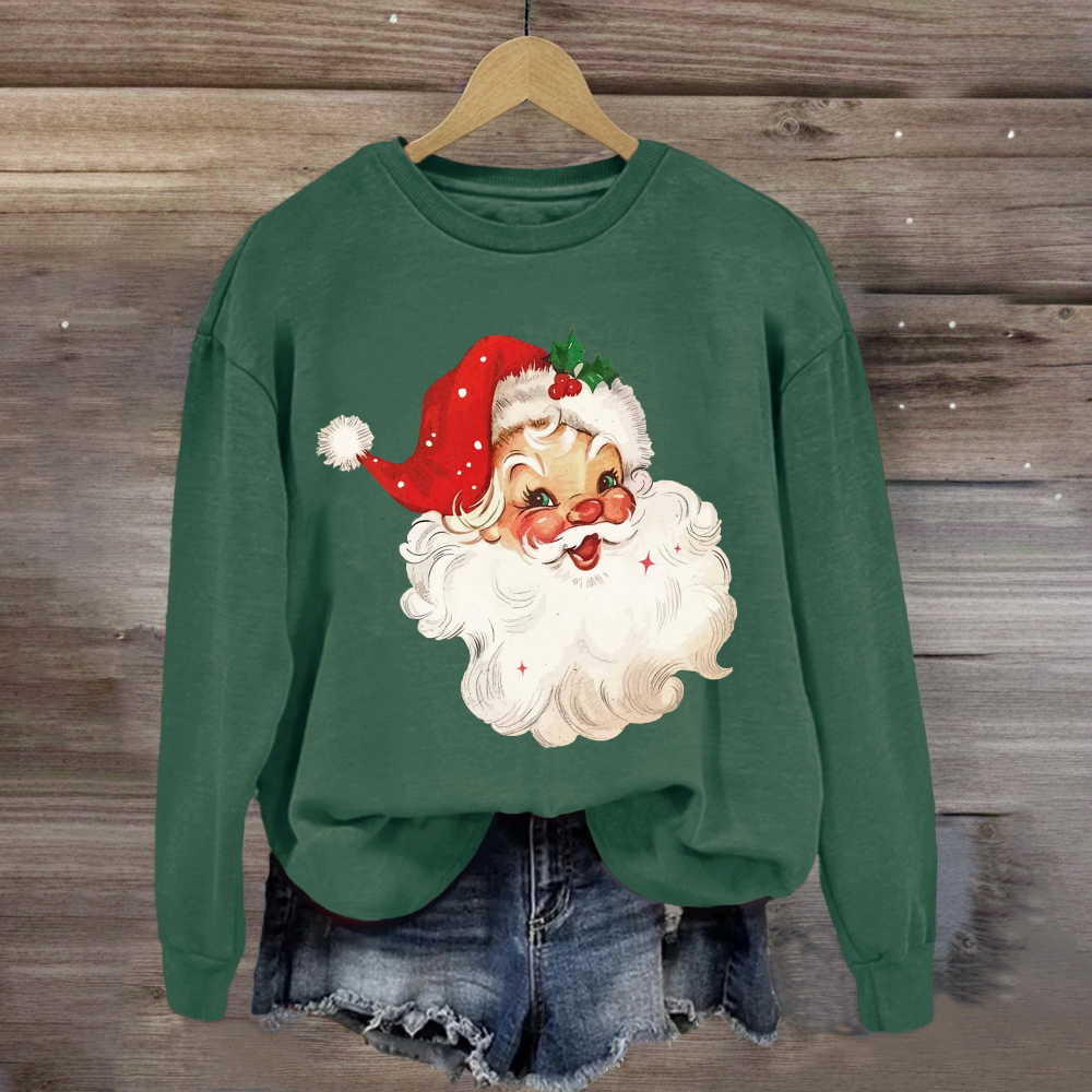 Red Vintage Santa Sweatshirt