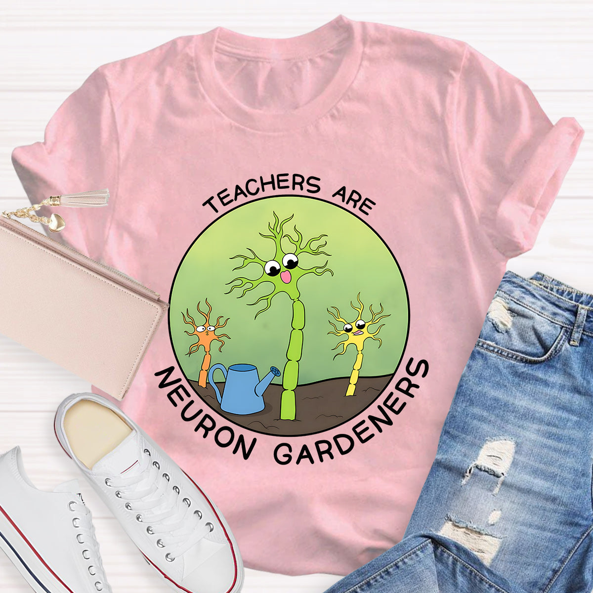 Teachers Are Neuron Gardeners Teacher T-Shirt