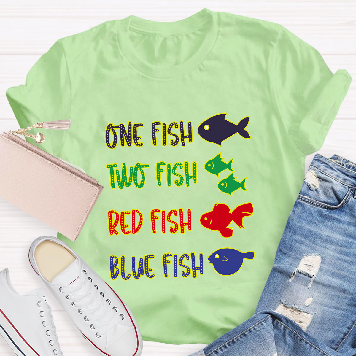 One Fish Two Fish Red Fish Blue Fish T-Shirt