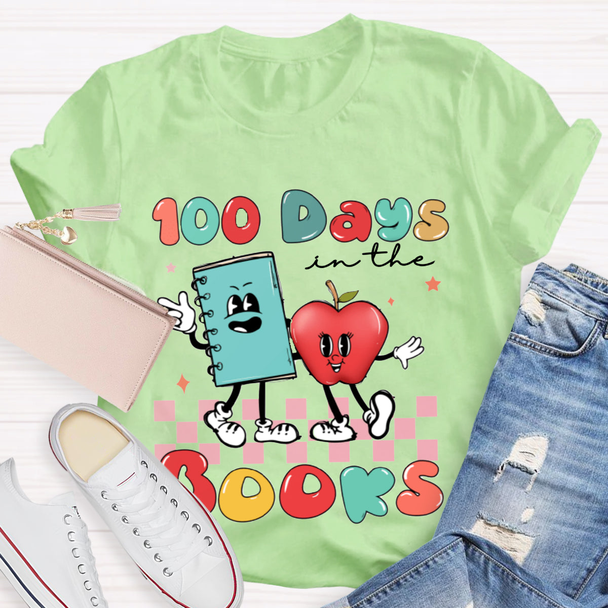 100 Days In The Books Teacher T-Shirt