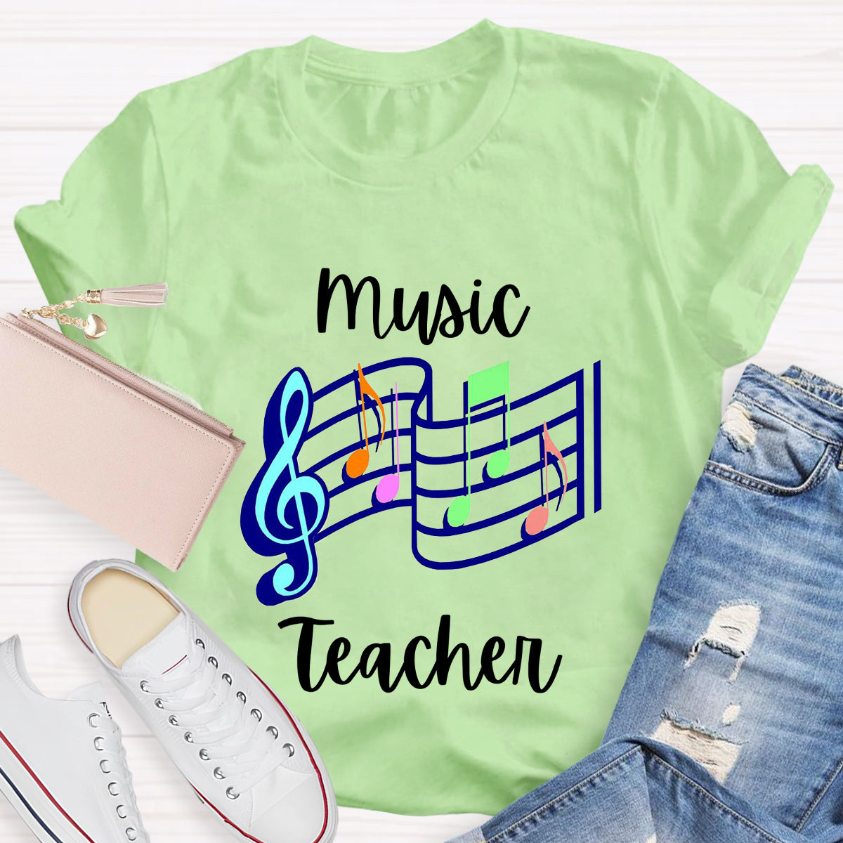 Music Notes Music Teacher T-Shirt