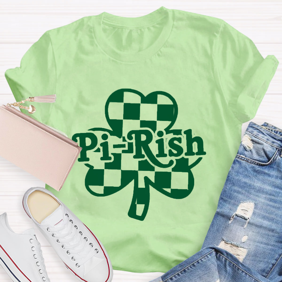 Pi-rish St. Patricks Day  Math Teacher  T-Shirt