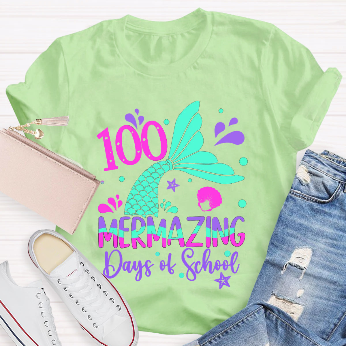 100 Mermazing Days Of School T-Shirt