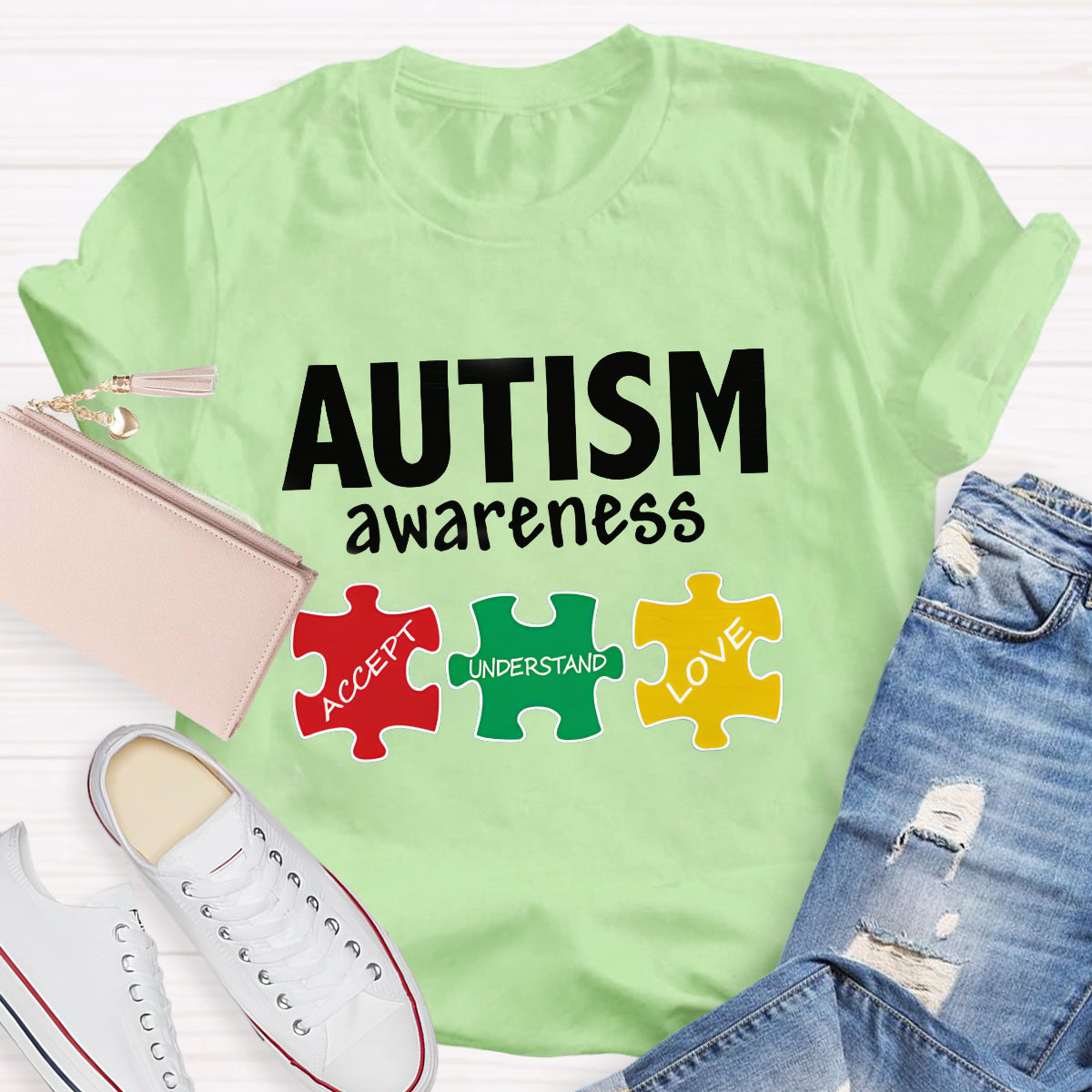 Autism Awareness Support Puzzle T-Shirt