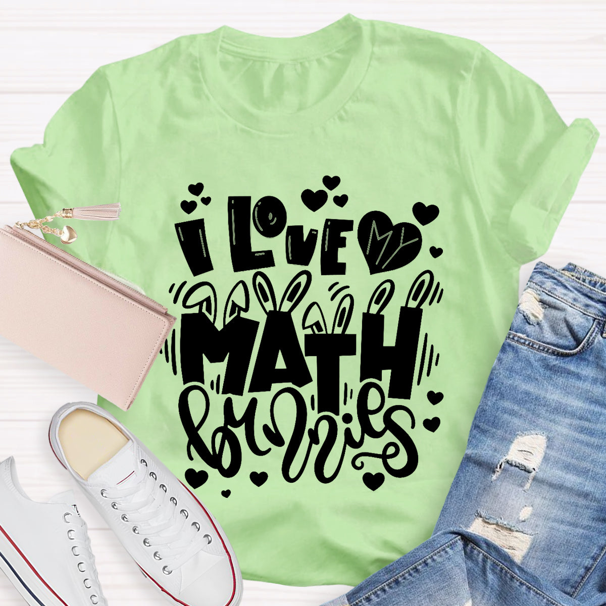 I Love My Math Bunnies Funny Math Teacher T-Shirt