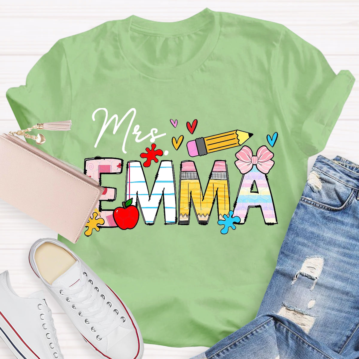 Personalized Your Name Teacher T-Shirt