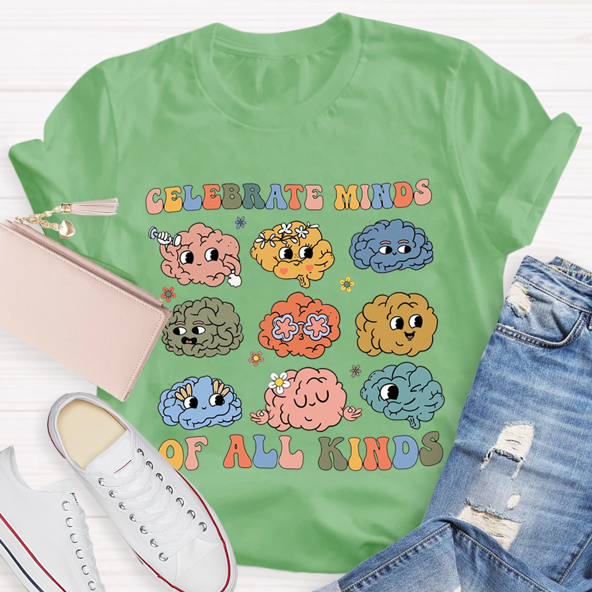 Celebrate Mind Of All Kinds Autism Awareness Special EducTeacher T-Shirt