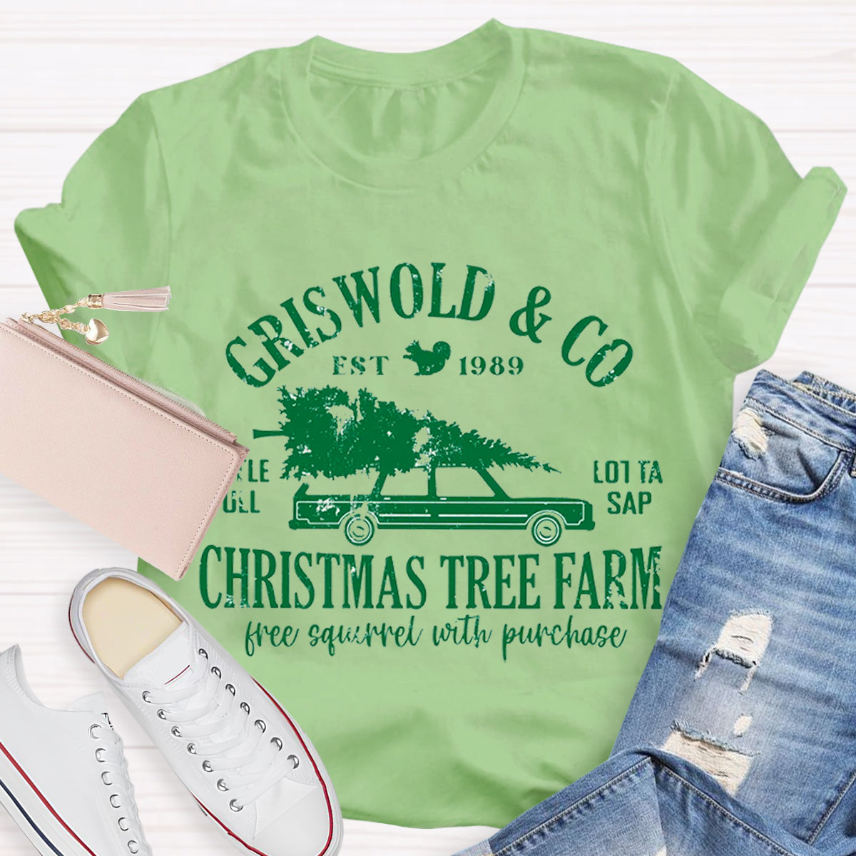 Retro Griswold Christmas Tree Teacher T-Shirt