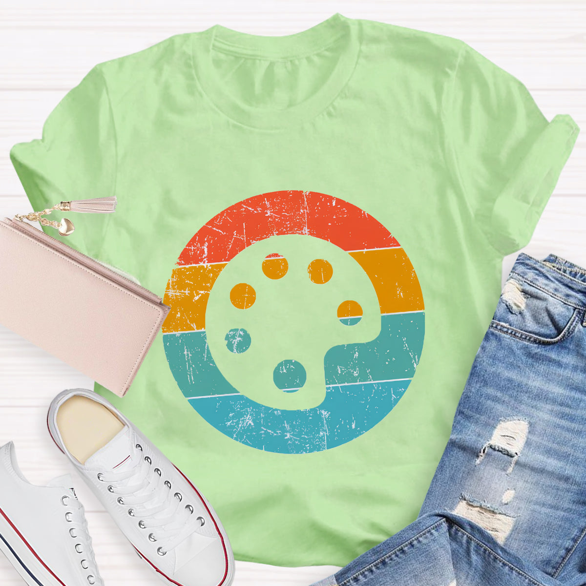 Paint Palette Art Teacher T-Shirt