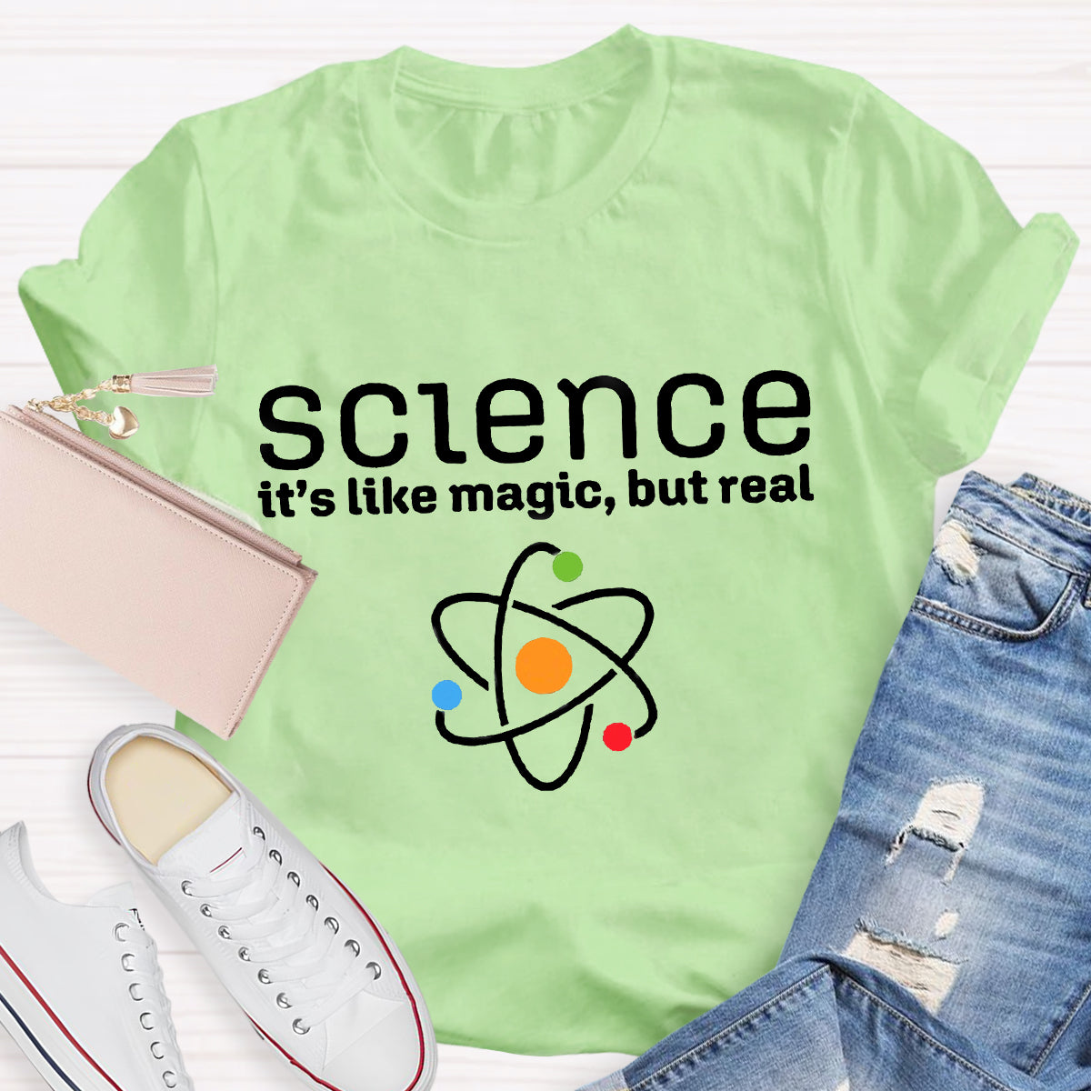 Science It's Like Magic But Real Teacher T-Shirt