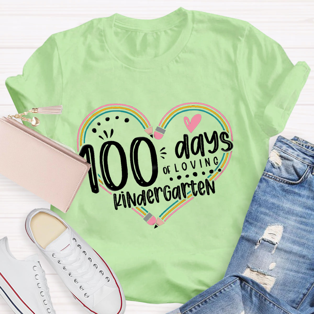 Personalized Grade 100 Days Of Loving Teacher T-Shirt