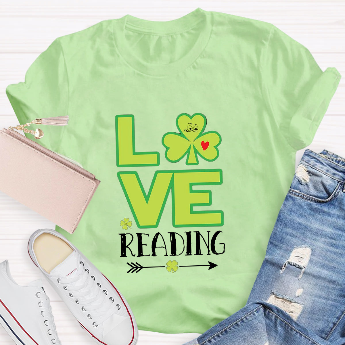 Love Reading Funny St Patricks Day T-Shirt