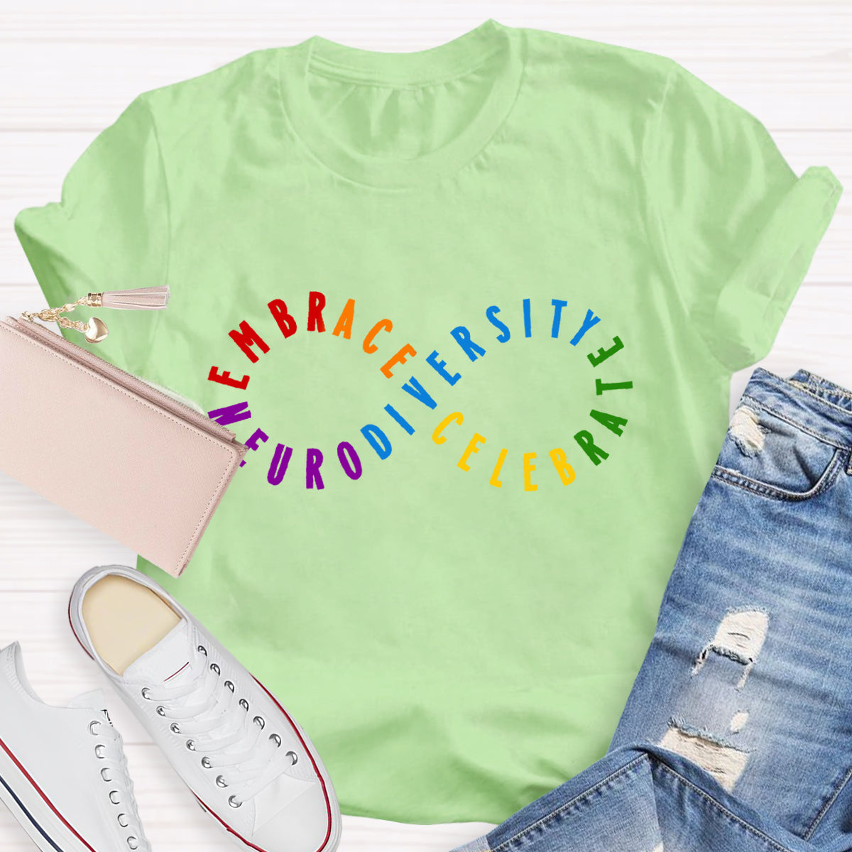 Embrace Celebrate Neurodiversity  T-Shirt