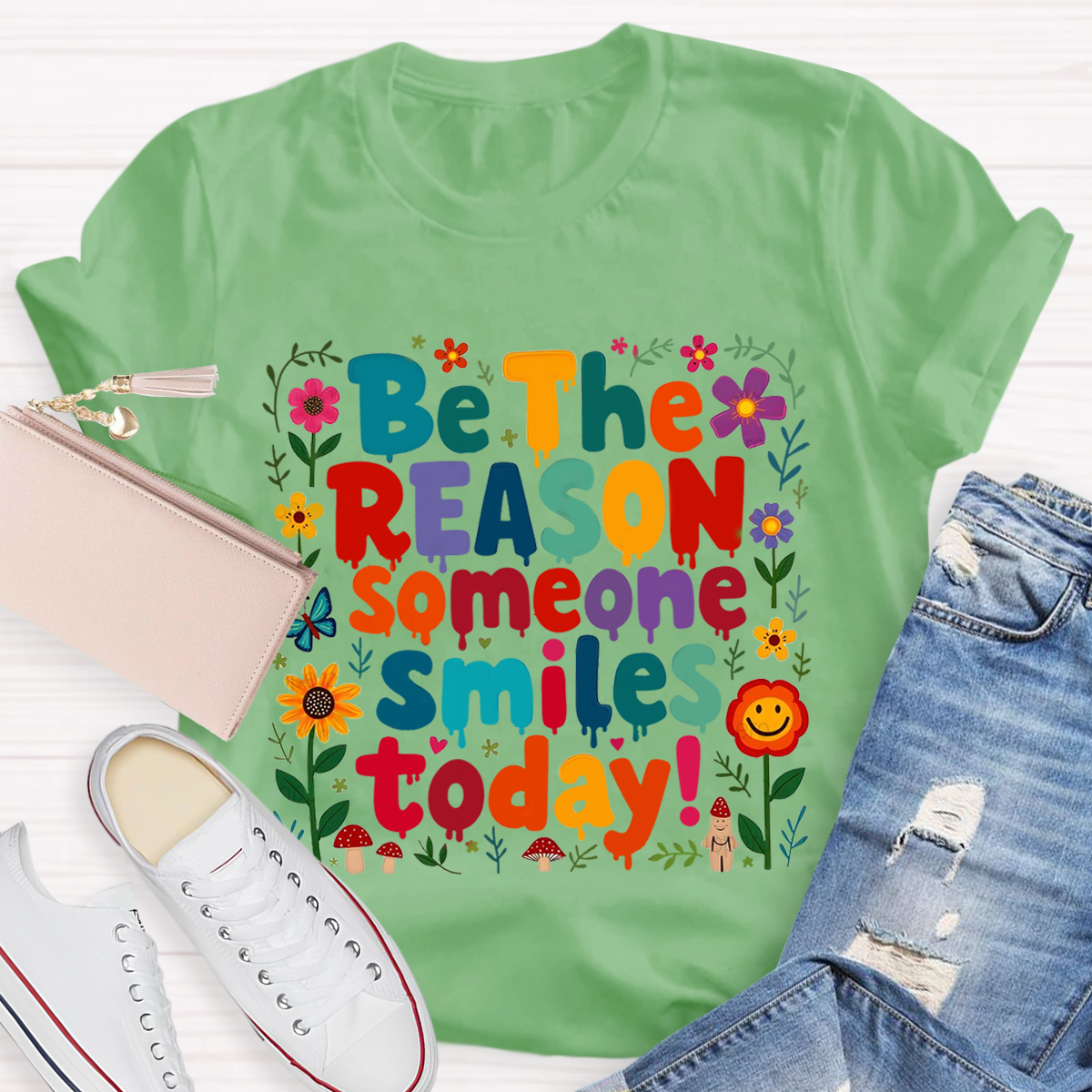 Be The Reason Someone Smiles Today Teacher T-Shirt