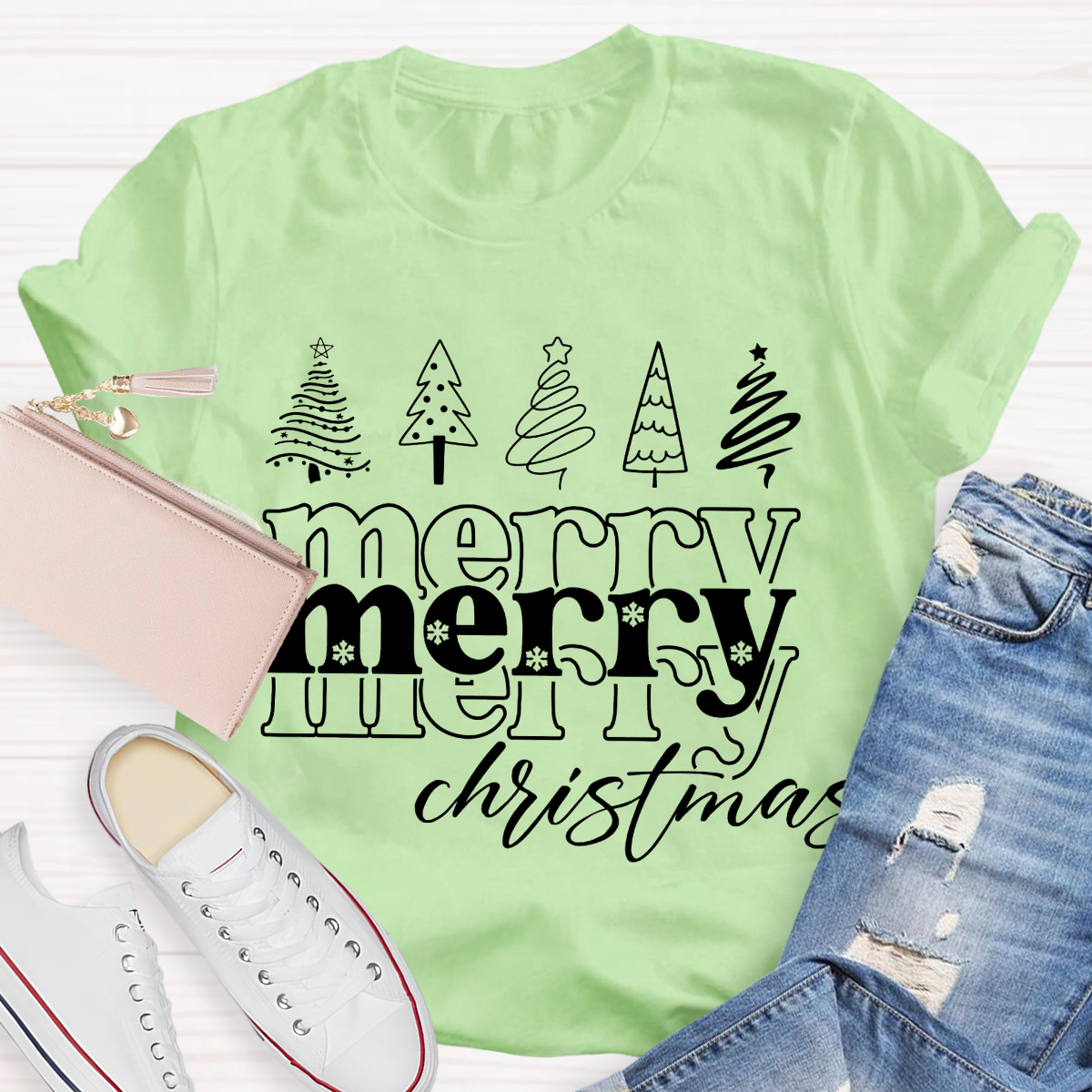 Merry Christmas Tree Teacher T-Shirt