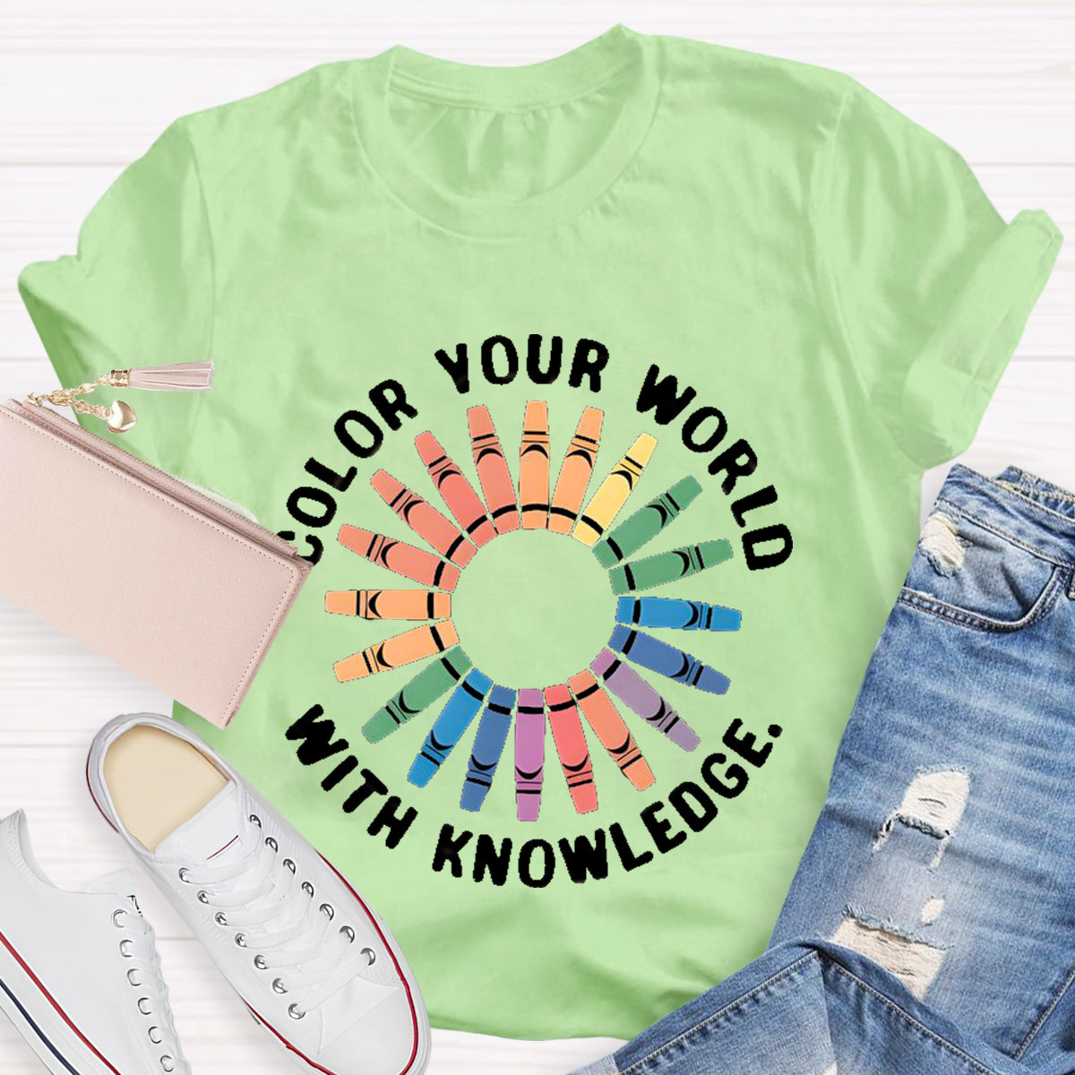 Color Your World With Knowledge T-Shirt