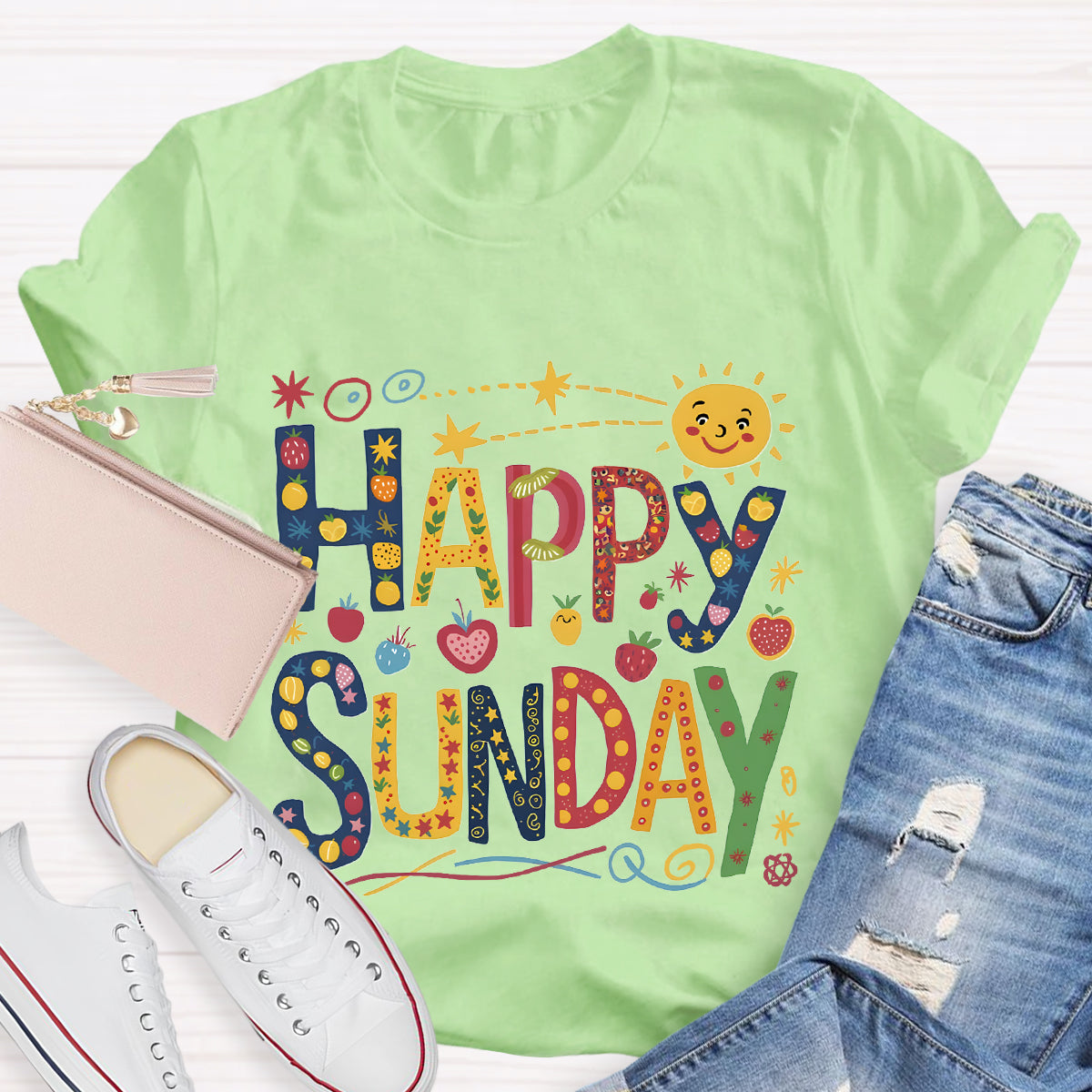 Happy Sunday Floral T-Shirt