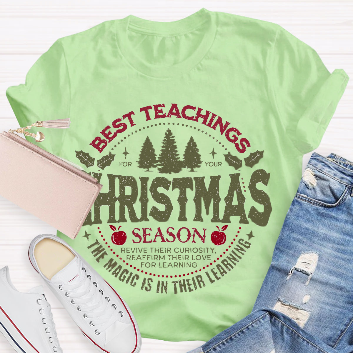 Best Teacher Christmas Season T-Shirt