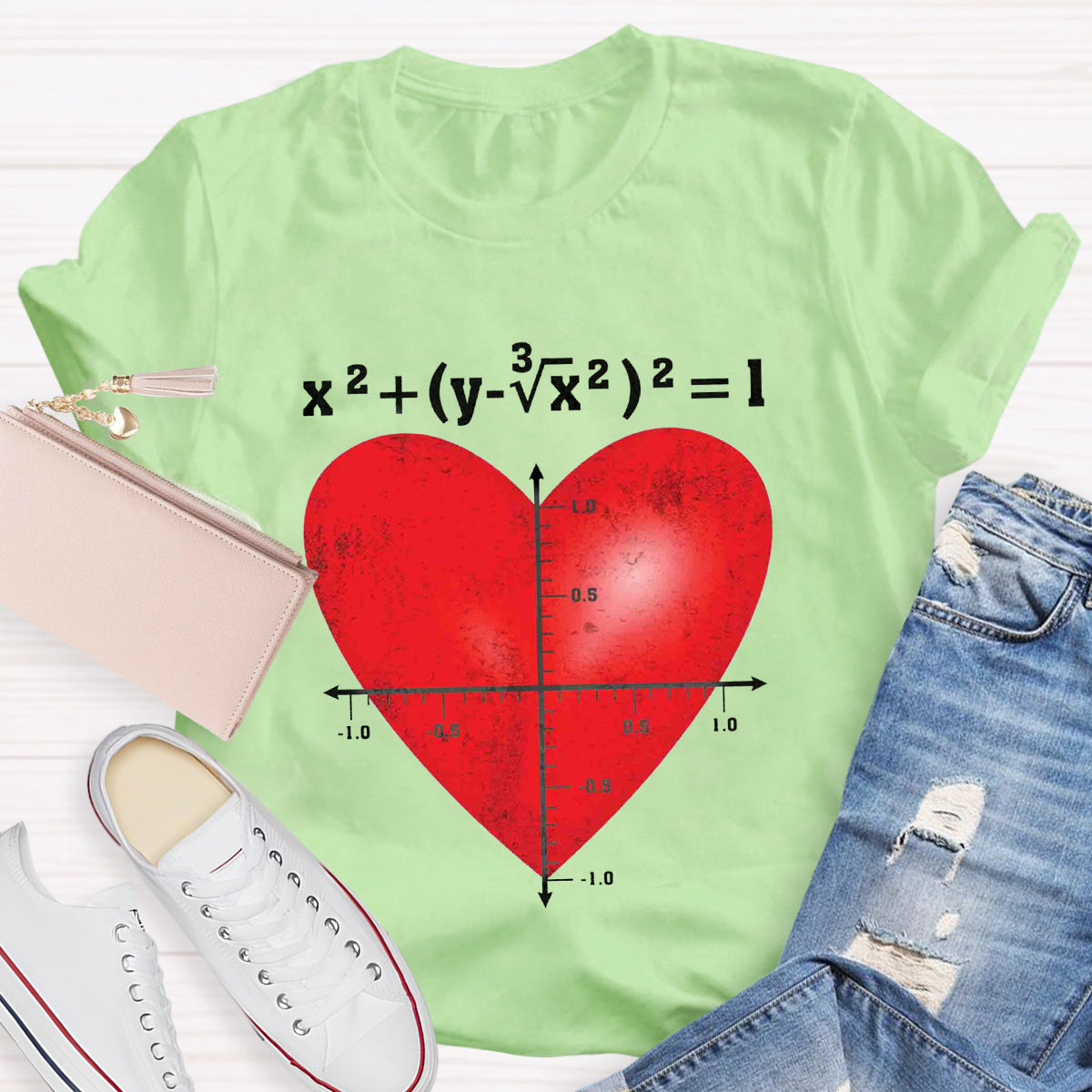 Heart Equation Math Teacher T-Shirt