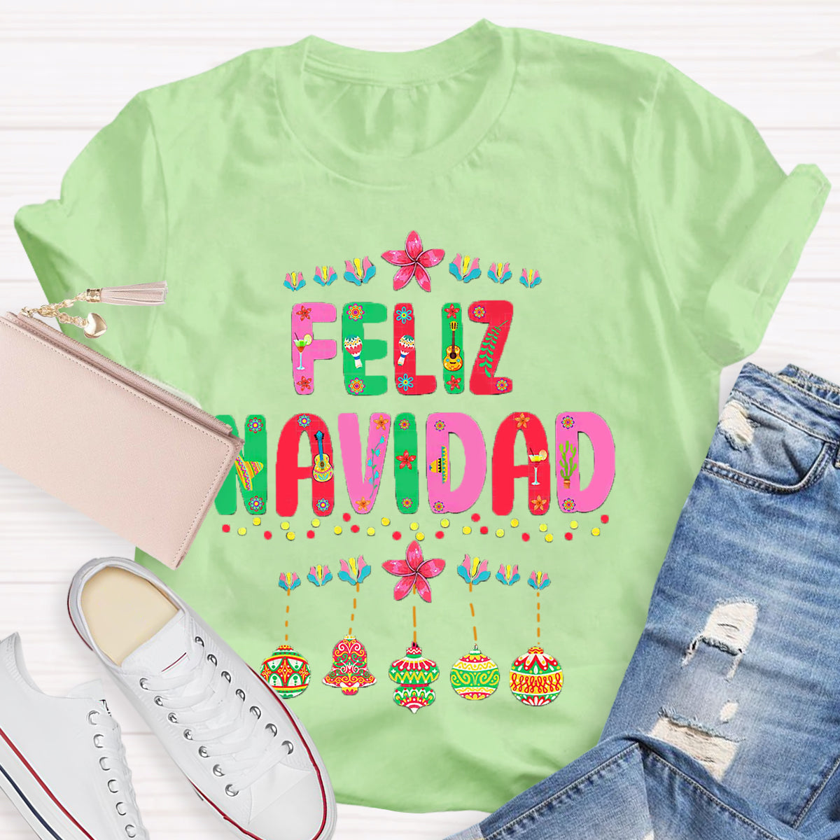 Feliz Navidad Spanish Teacher T-Shirt