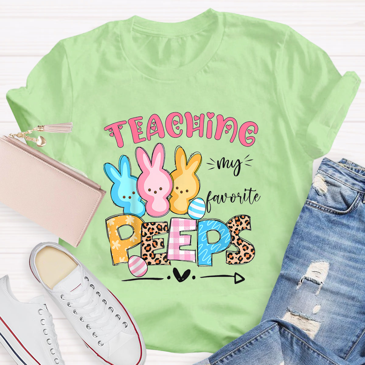 Teaching My Favorite Peeps Easter Teacher T-Shirt