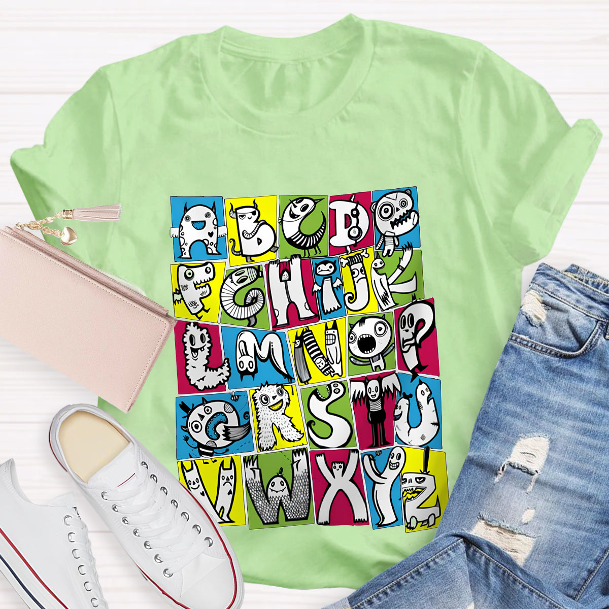 Funny Alphabet Teacher Shirt