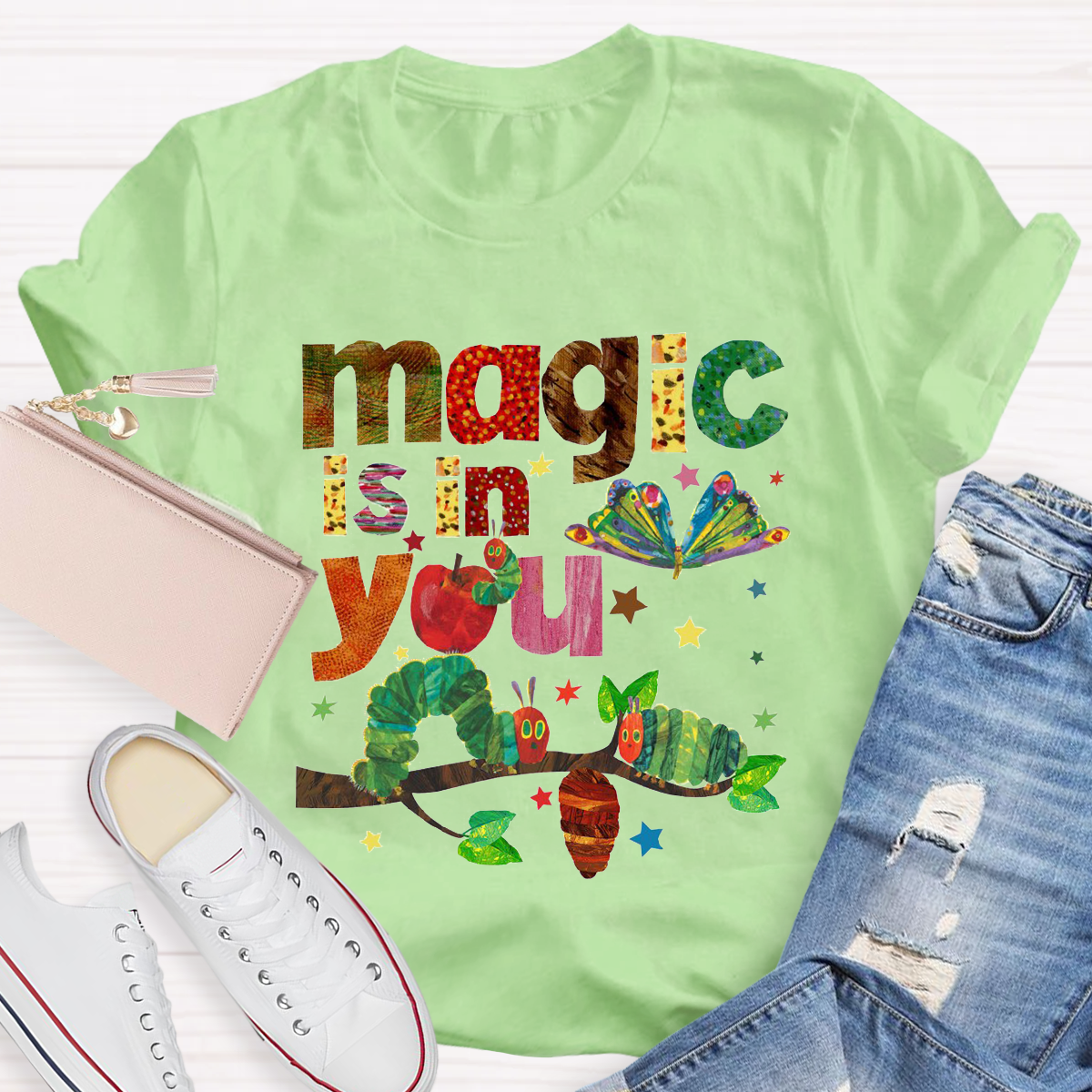 Magic Is In You The Very Hungry Caterpillar And Butterfly Teacher T-Shirt