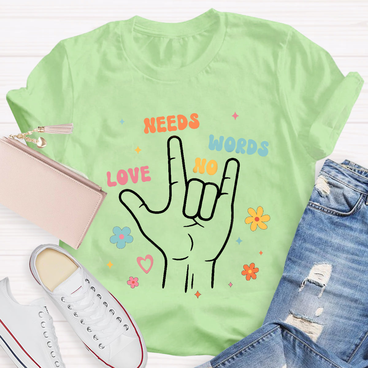 Love Need No Words Sign Language T-Shirt