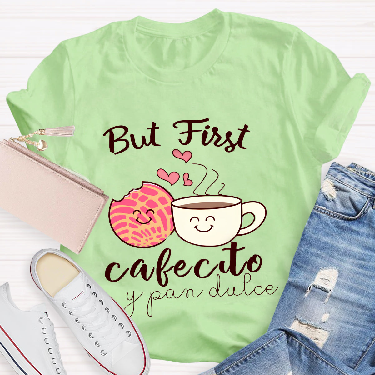 But First Cafecito Y Pan Dulce Spanish T-Shirt