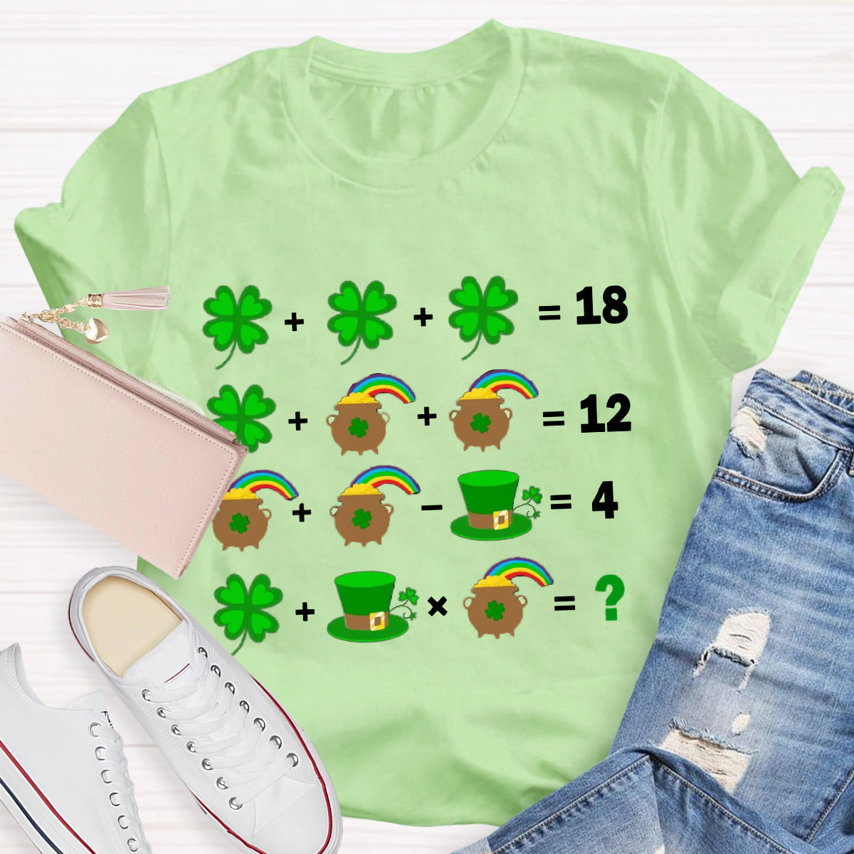 Math Teacher St Patrick's Day T-Shirt