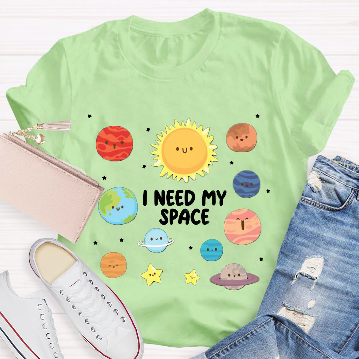 I Need My Space Planets T-Shirt