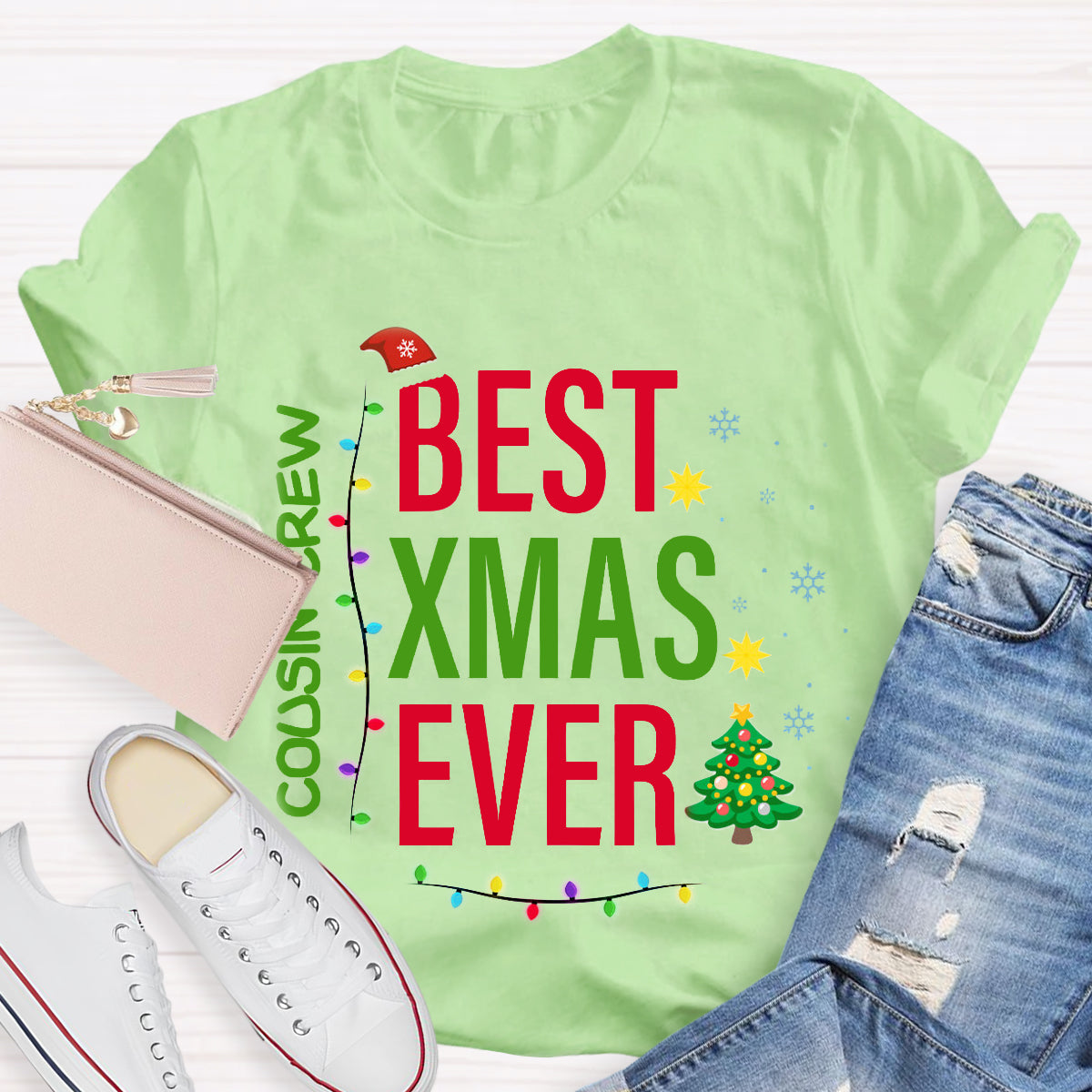 Personalized Team Name Best Xmas Ever T-Shirt