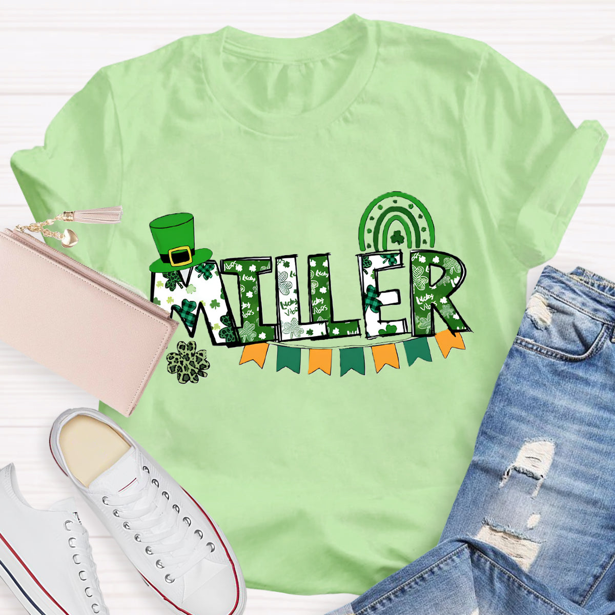 Personalized Name Saint Patricks Day Teacher T-Shirt