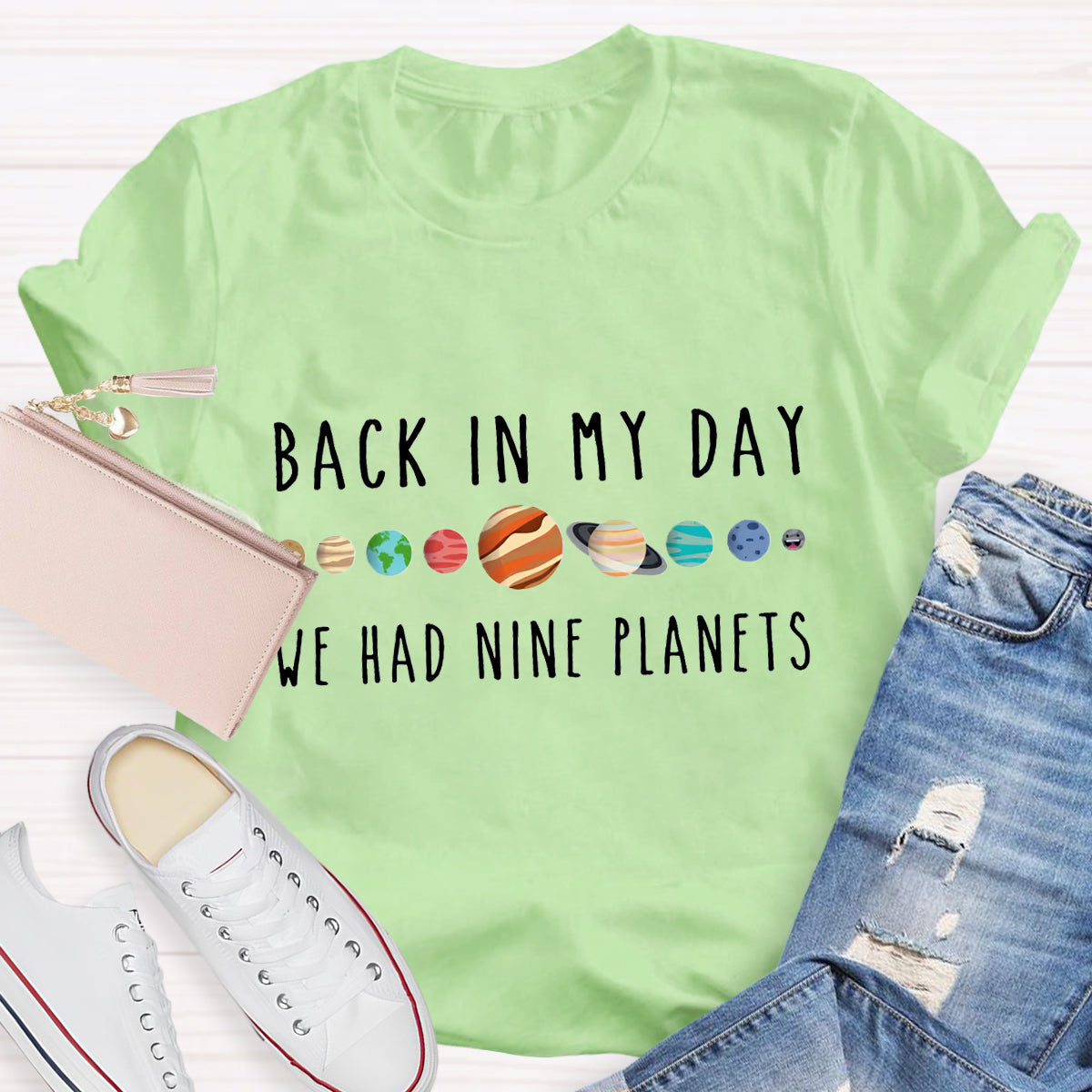 Back In My Day We Had Nine Planets Teacher T-Shirt