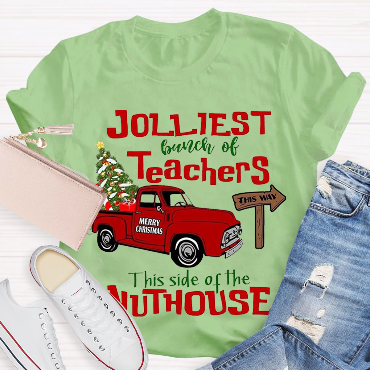 Jolliest Bunch of Teachers Teacher T-Shirt