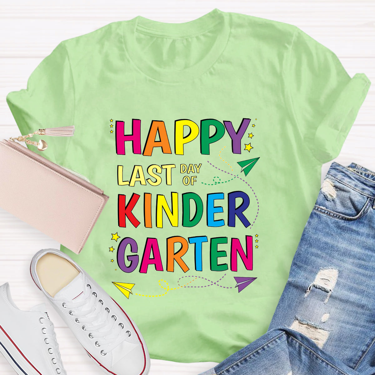 Personalized Grade Happy Last Day Of Kinder Garten T-Shirt